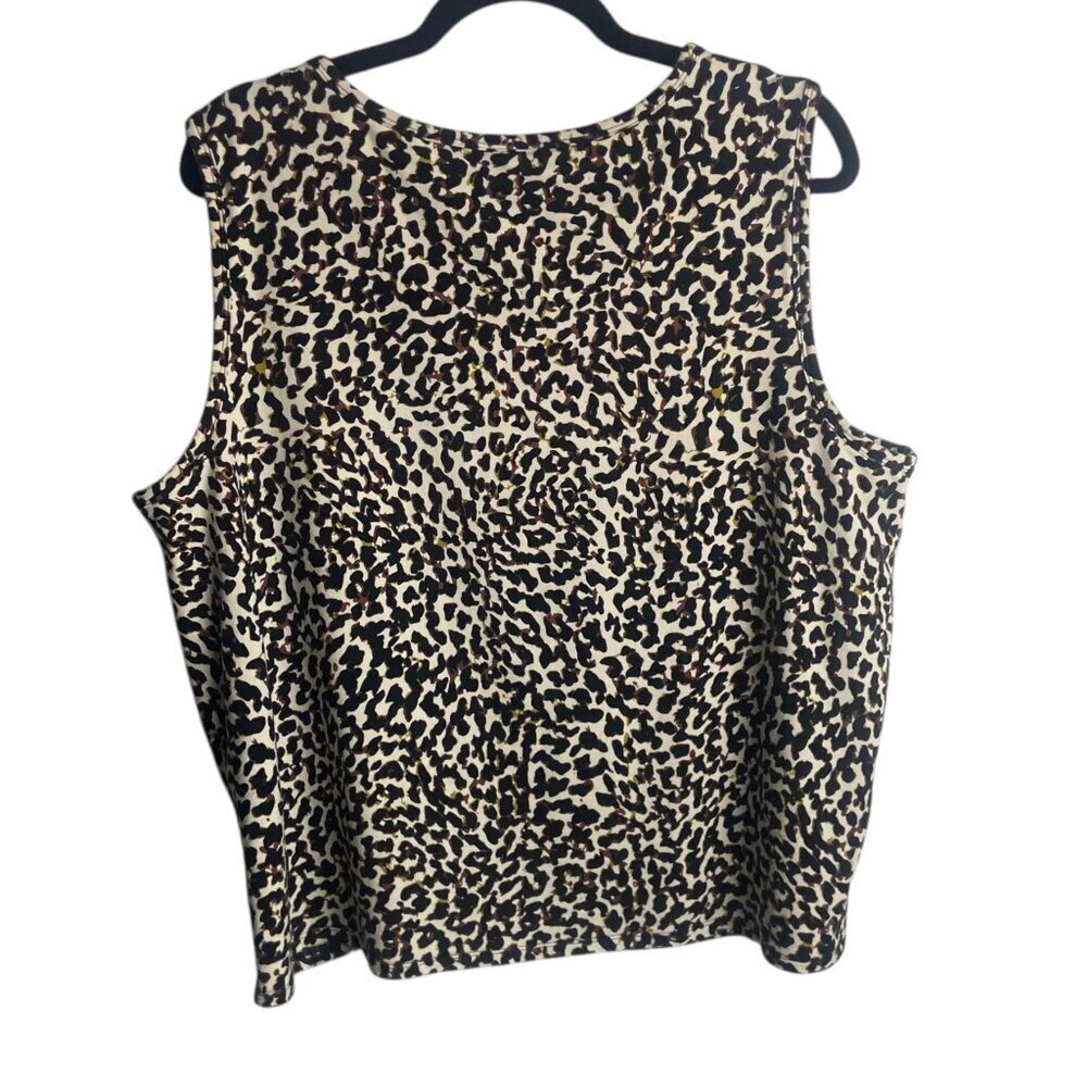 Cabi Plus Size XXl Knotty Tank Top Leopard Animal Print Sleeveless Layering 5759 - Picture 3 of 7